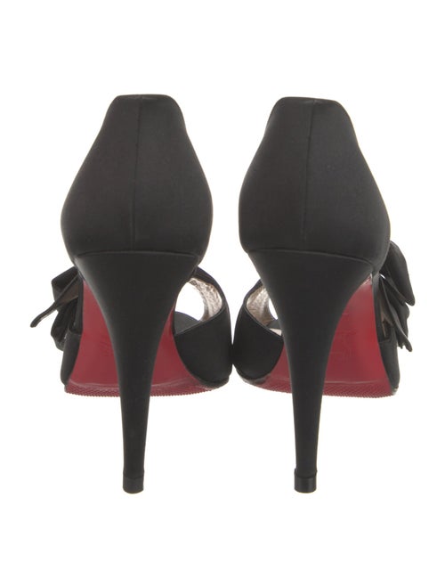 Christian Louboutin Satin Bow Accents D'Orsay Pumps