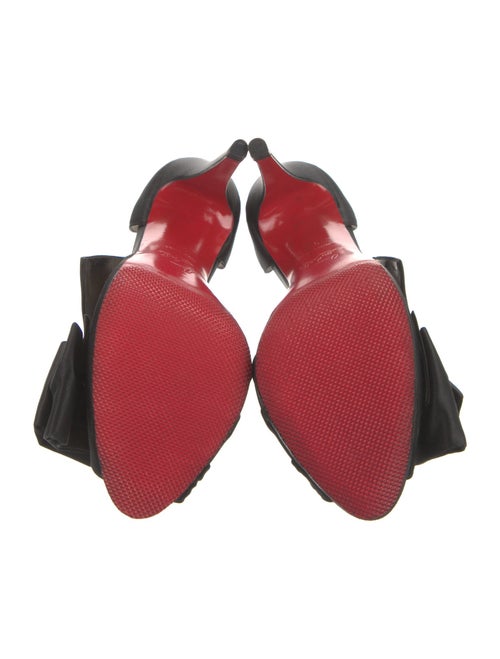 Christian Louboutin Satin Bow Accents D'Orsay Pumps
