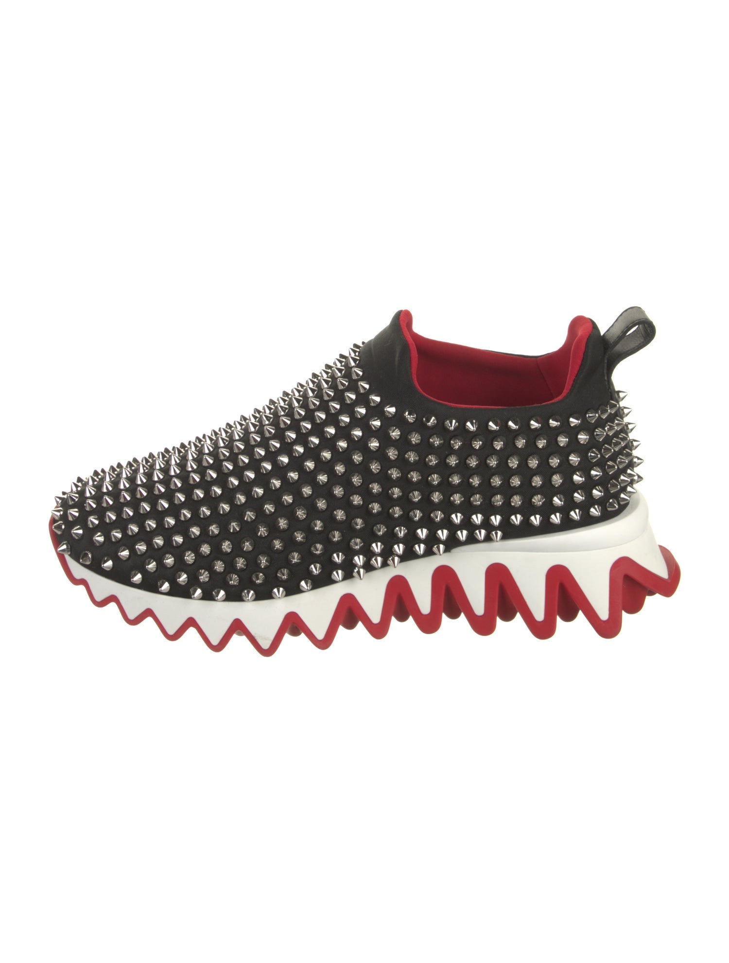 Christian Louboutin Spike Accents Neoprene Sneakers