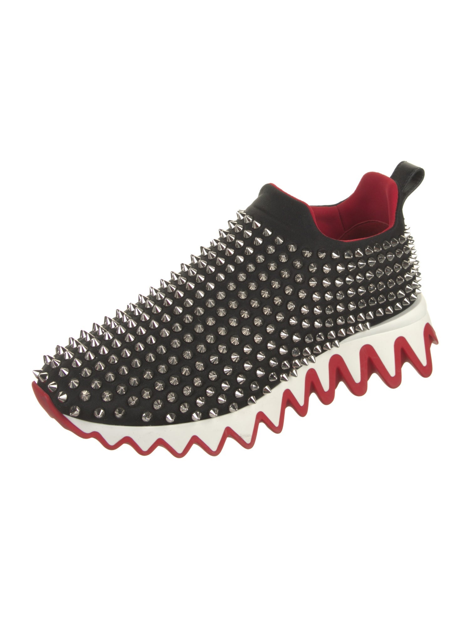 Christian Louboutin Spike Accents Neoprene Sneakers