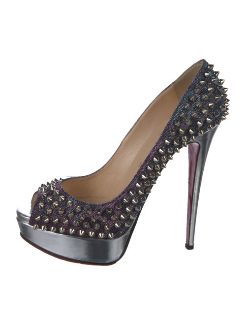 Christian Louboutin Glitter Studded Accents Pumps