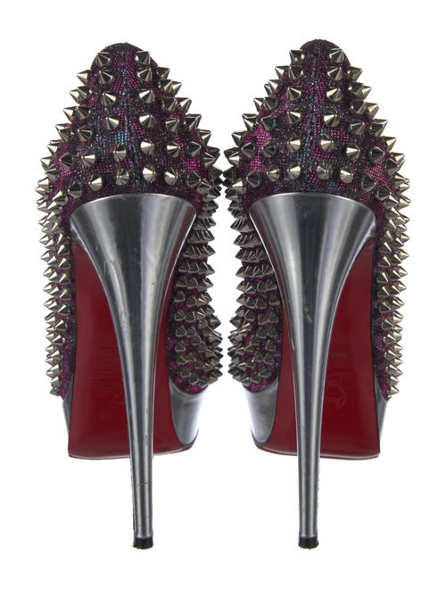 Christian Louboutin Glitter Studded Accents Pumps