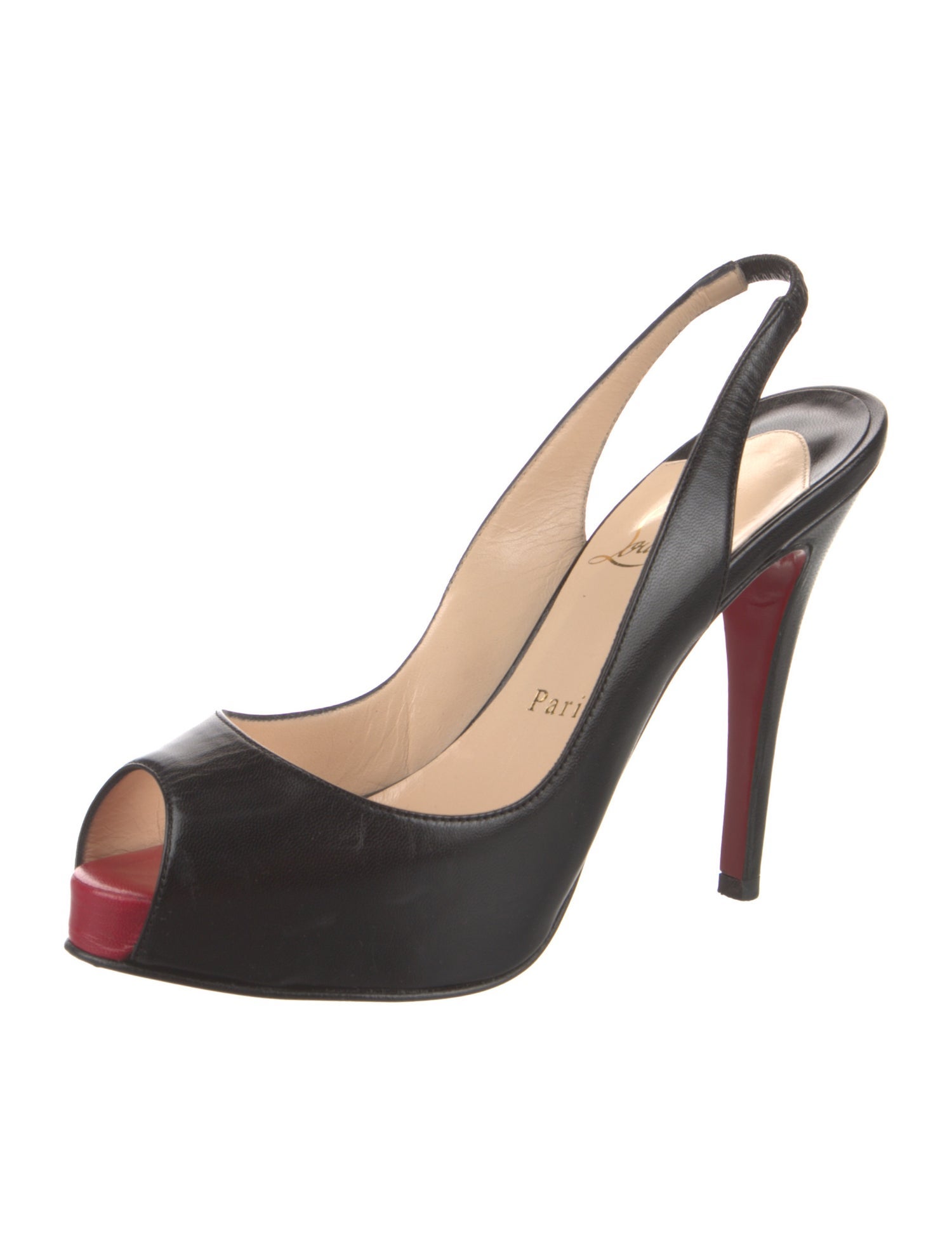 Christian Louboutin Leather Slingback Sandals