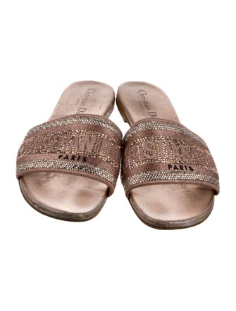Christian Louboutin Crystal Embellishments Slides
