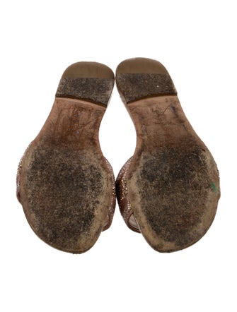 Christian Louboutin Crystal Embellishments Slides