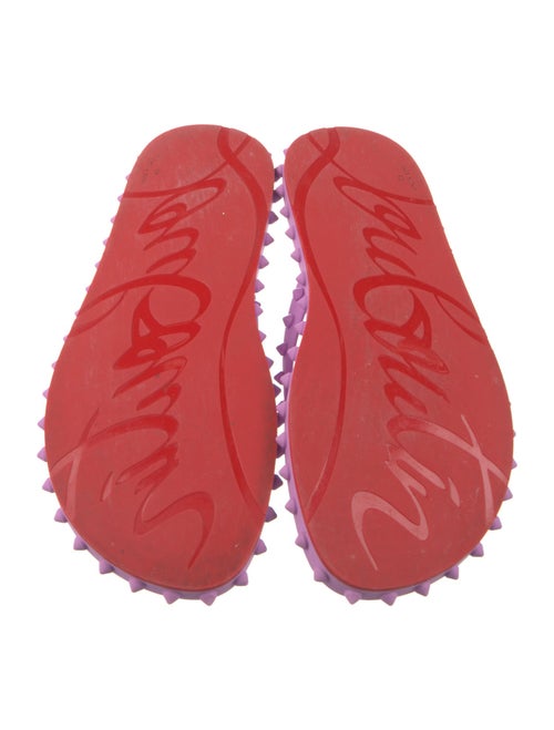 Christian Louboutin Spike Accents Rubber Flip Flops