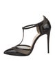 Christian Louboutin Mrs. Early Patent Leather T-Strap Pumps
