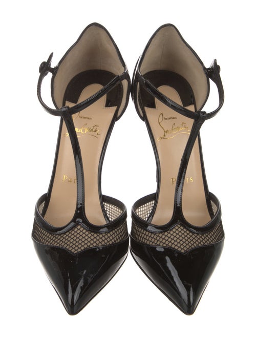 Christian Louboutin Mrs. Early Patent Leather T-Strap Pumps