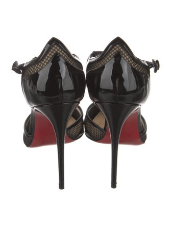Christian Louboutin Mrs. Early Patent Leather T-Strap Pumps