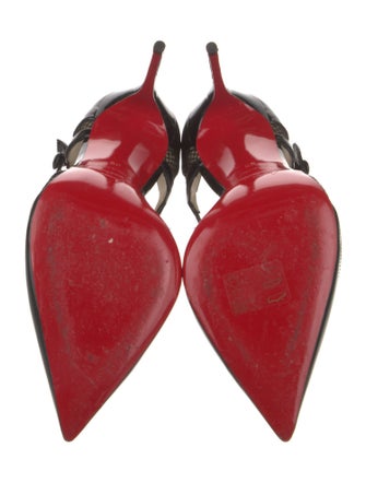 Christian Louboutin Mrs. Early Patent Leather T-Strap Pumps