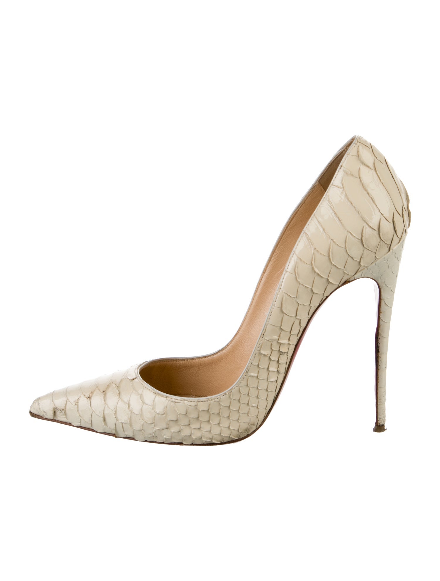 Christian Louboutin Python Pumps - Neutrals Pumps, Shoes - CHT501666 ...