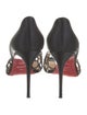 Christian Louboutin Satin Crystal Embellishments Slingback Sandals
