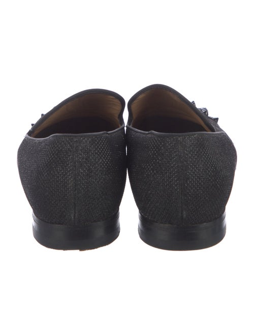 Christian Louboutin Spike Accents Glitter Accents Loafers