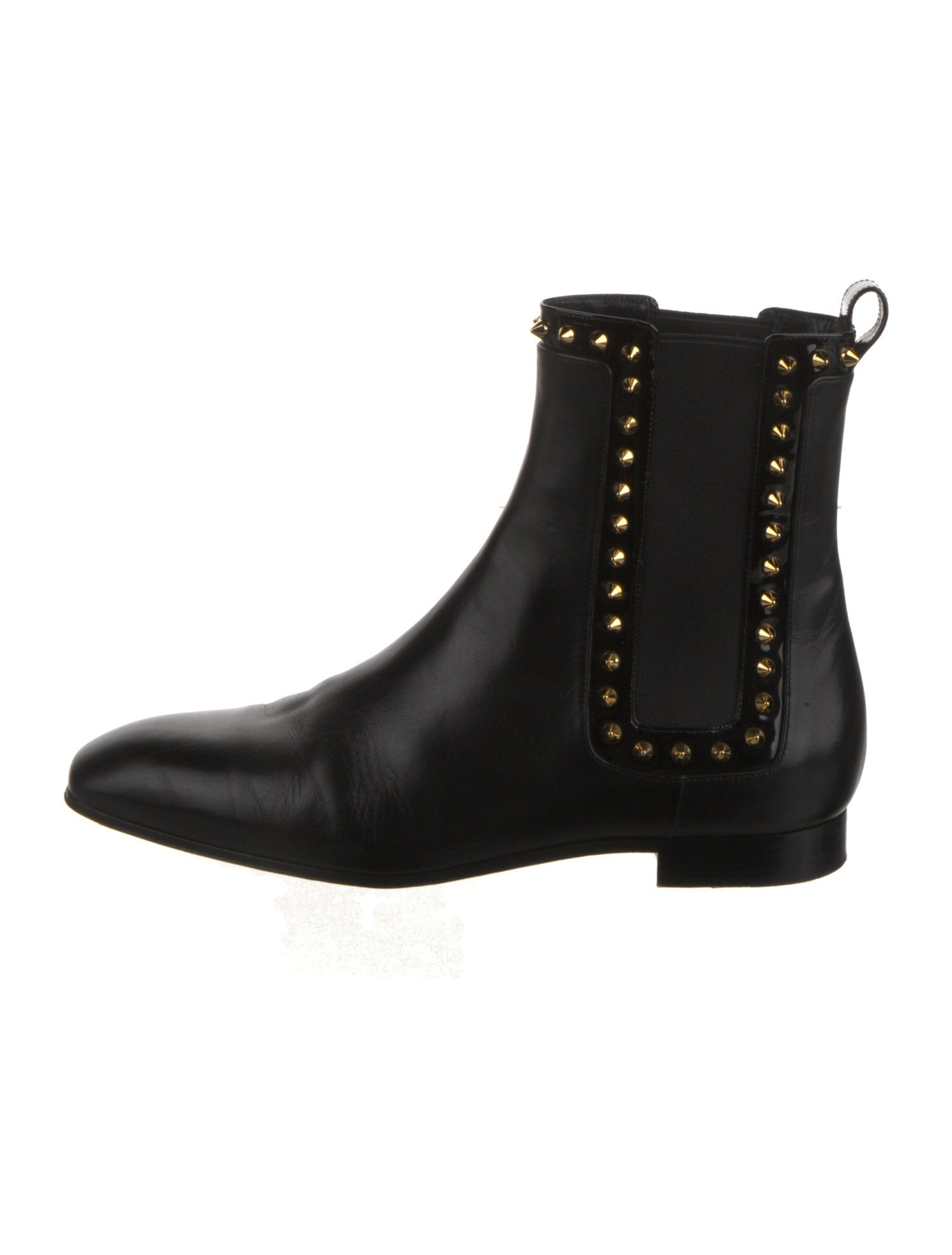 Christian Louboutin Spike Accents Leather Chelsea Boots