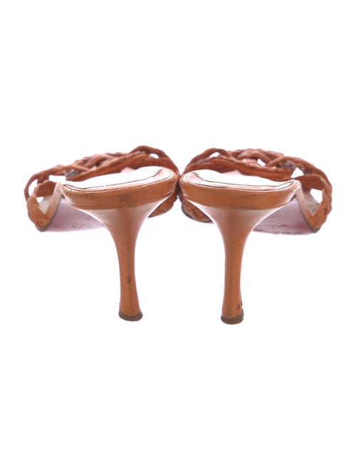 Christian Louboutin Leather Braided Accents Slides