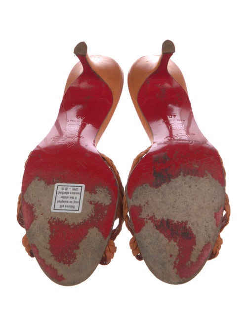 Christian Louboutin Leather Braided Accents Slides