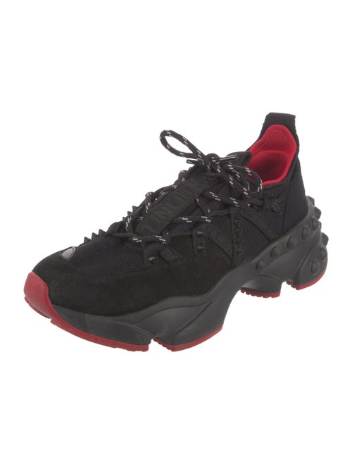 Christian Louboutin Spike Accents Suede Sneakers