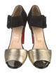 Christian Louboutin Suede Colorblock Pattern Sandals