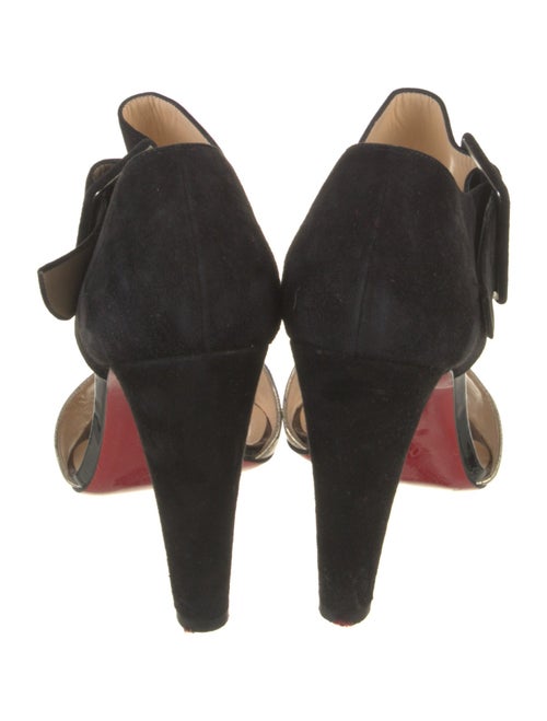 Christian Louboutin Suede Colorblock Pattern Sandals