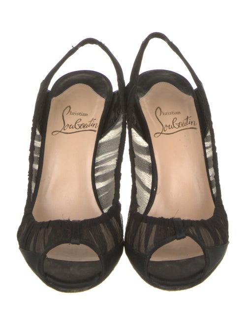 Christian Louboutin Mesh Slingback Pumps