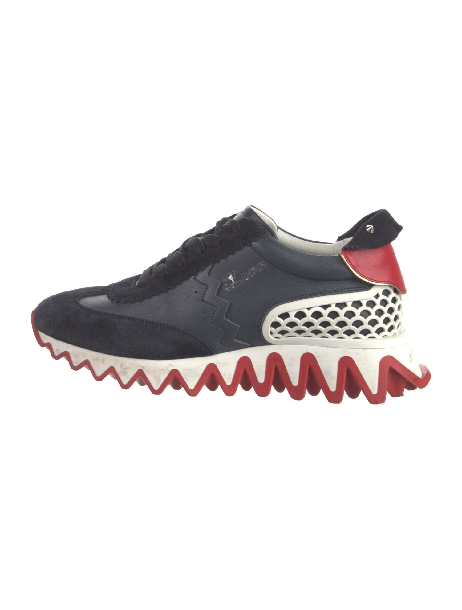 Christian Louboutin Spike Accents Leather Sneakers