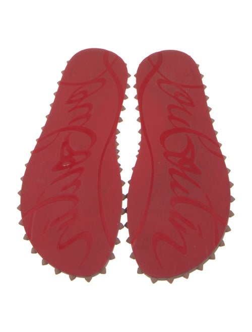 Christian Louboutin Spike Accents Rubber Flip Flops