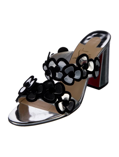 Christian Louboutin Patent Leather Patterned Slides