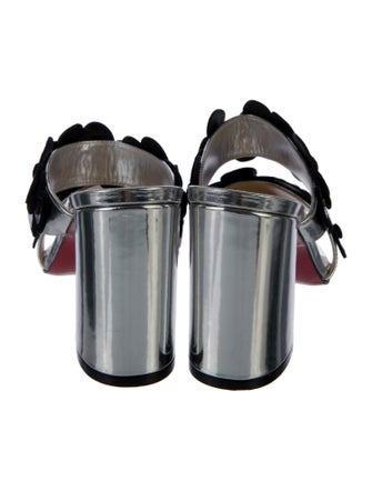 Christian Louboutin Patent Leather Patterned Slides