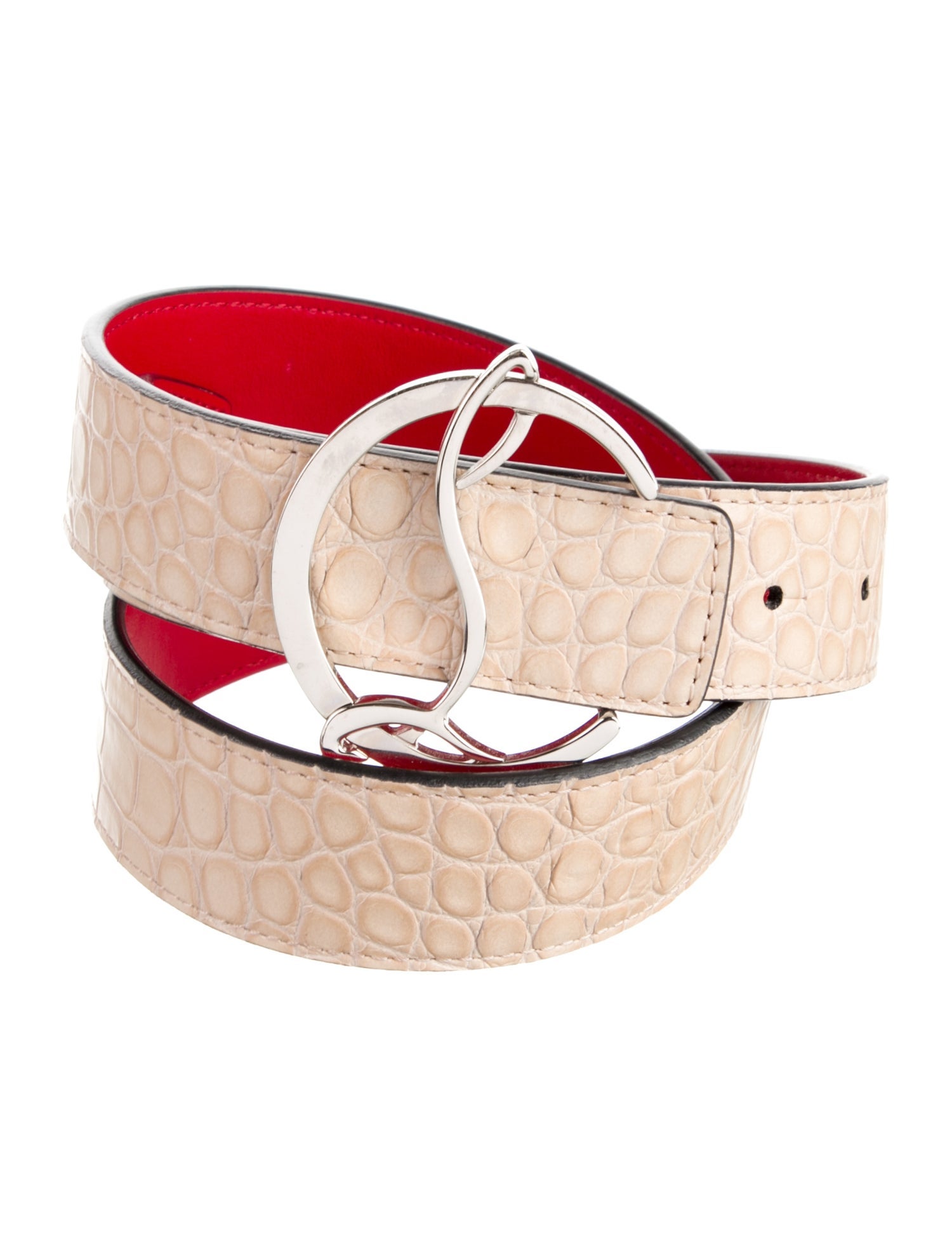 Christian Louboutin Embossed Leather Belt