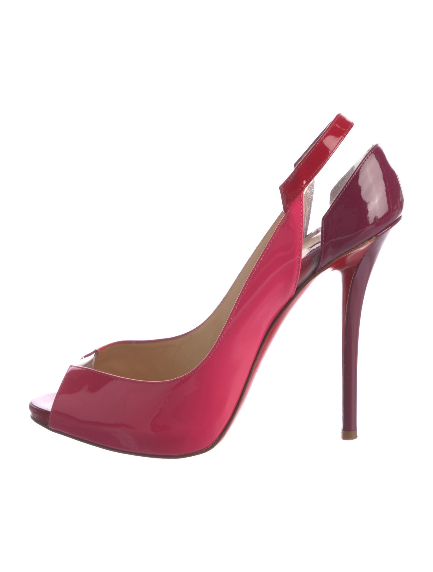 Christian Louboutin Patent Leather Slingback Pumps
