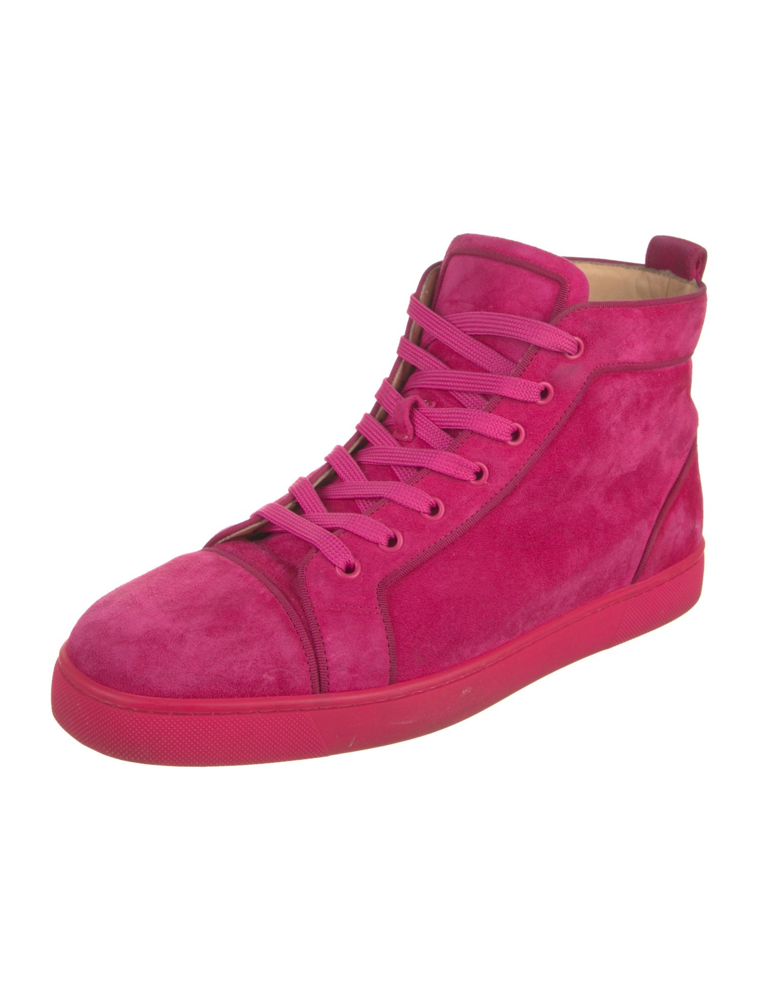 Christian Louboutin Spike Accents Suede Sneakers