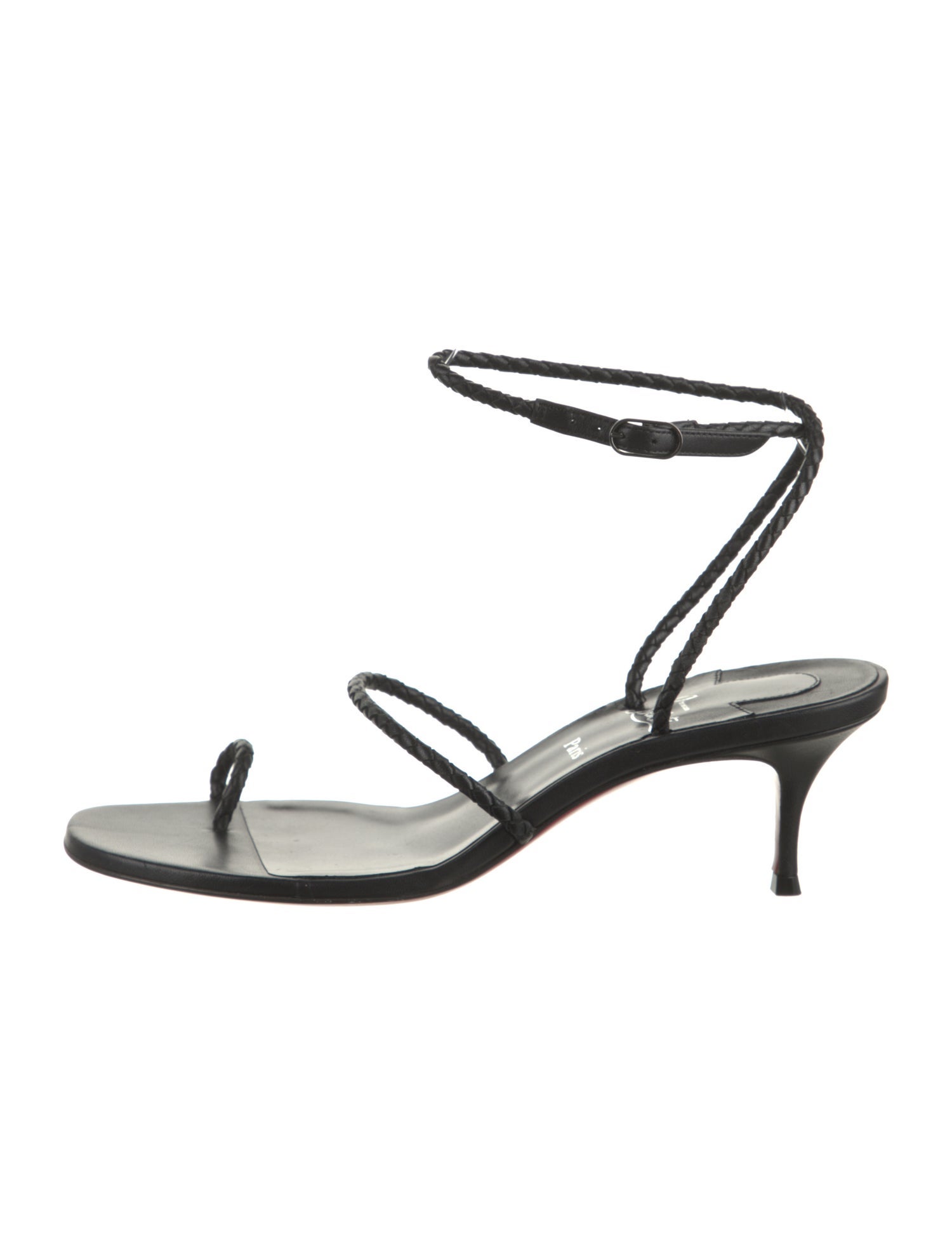 Christian Louboutin Leather Braided Accents Sandals