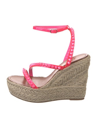 Christian Louboutin Spike Accents Leather Espadrilles