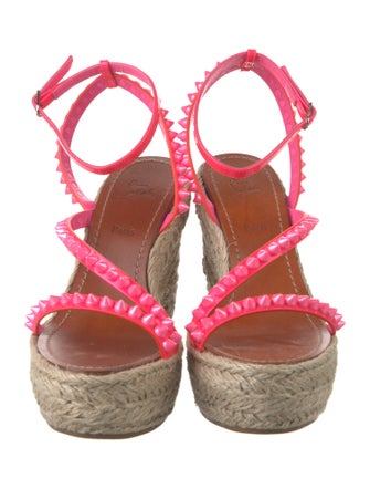 Christian Louboutin Spike Accents Leather Espadrilles