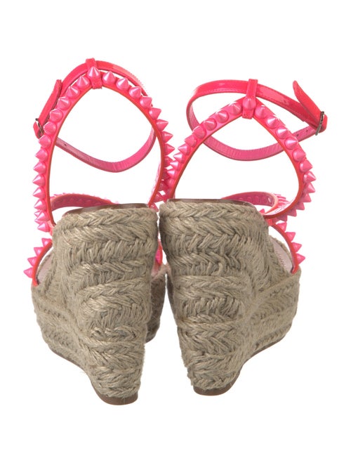 Christian Louboutin Spike Accents Leather Espadrilles