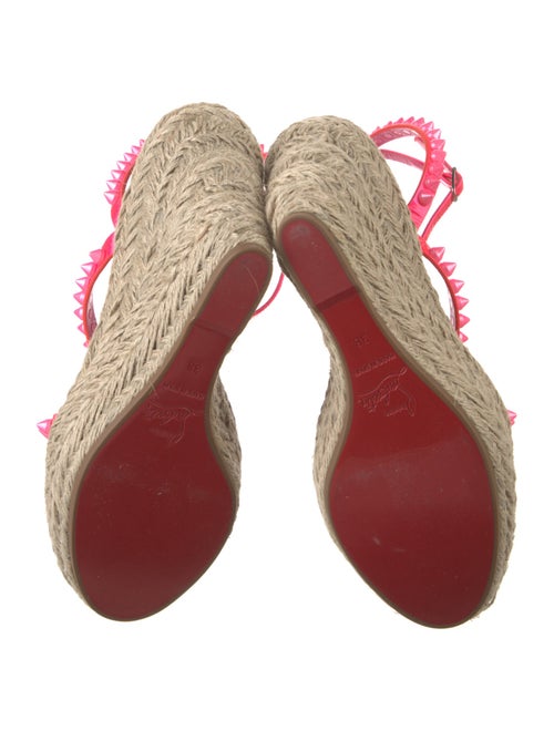 Christian Louboutin Spike Accents Leather Espadrilles