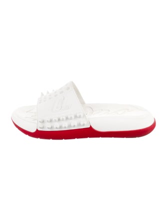Christian Louboutin Rubber Studded Accents Slides