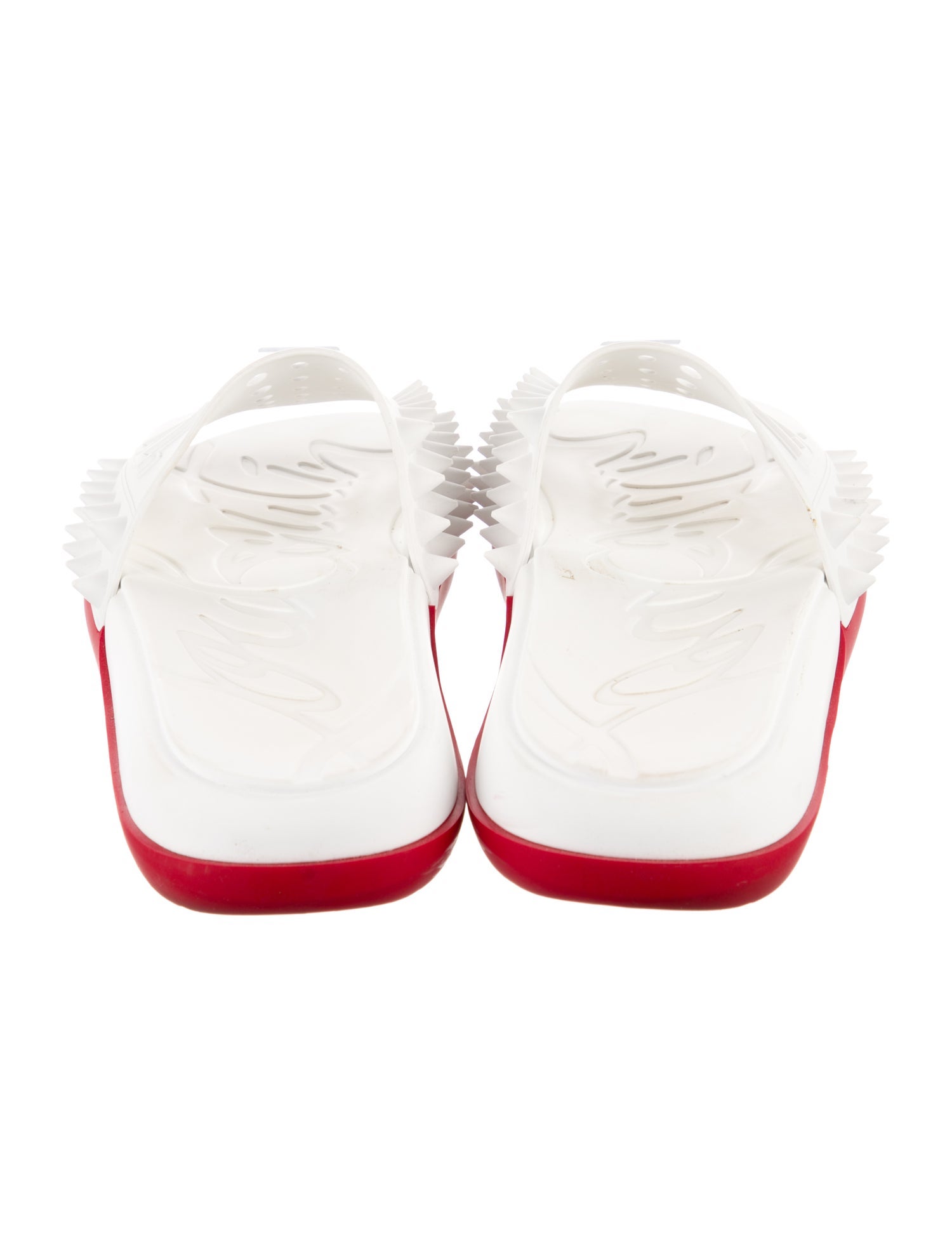 Christian Louboutin Rubber Studded Accents Slides