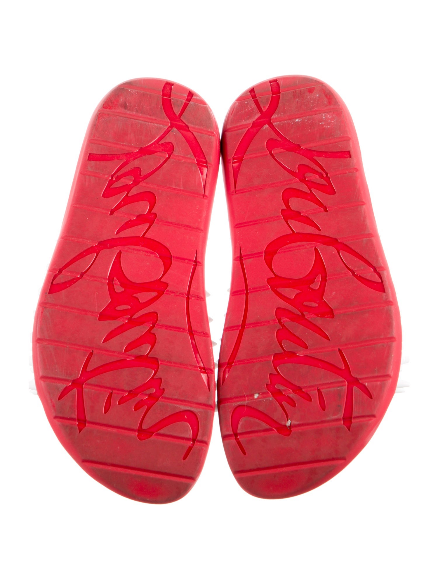 Christian Louboutin Rubber Studded Accents Slides