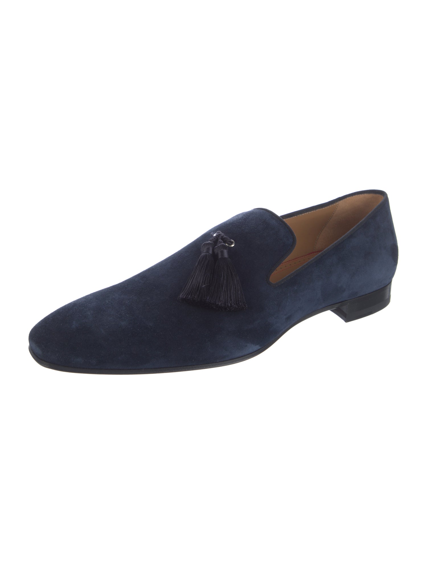 Christian Louboutin Suede Tassel Accents Loafers