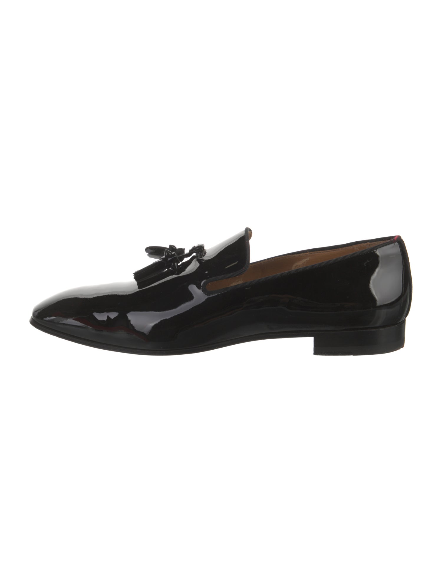 Christian Louboutin Spike Accents Patent Leather Loafers