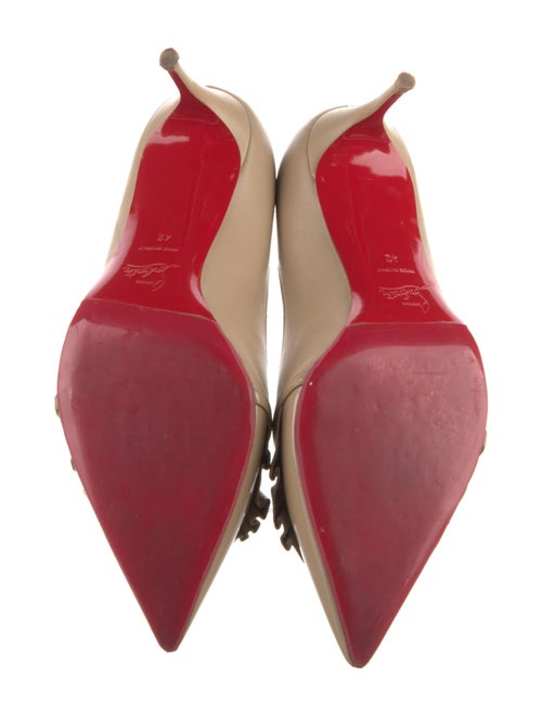 Christian Louboutin Leather Ruffle Embellishment Pumps