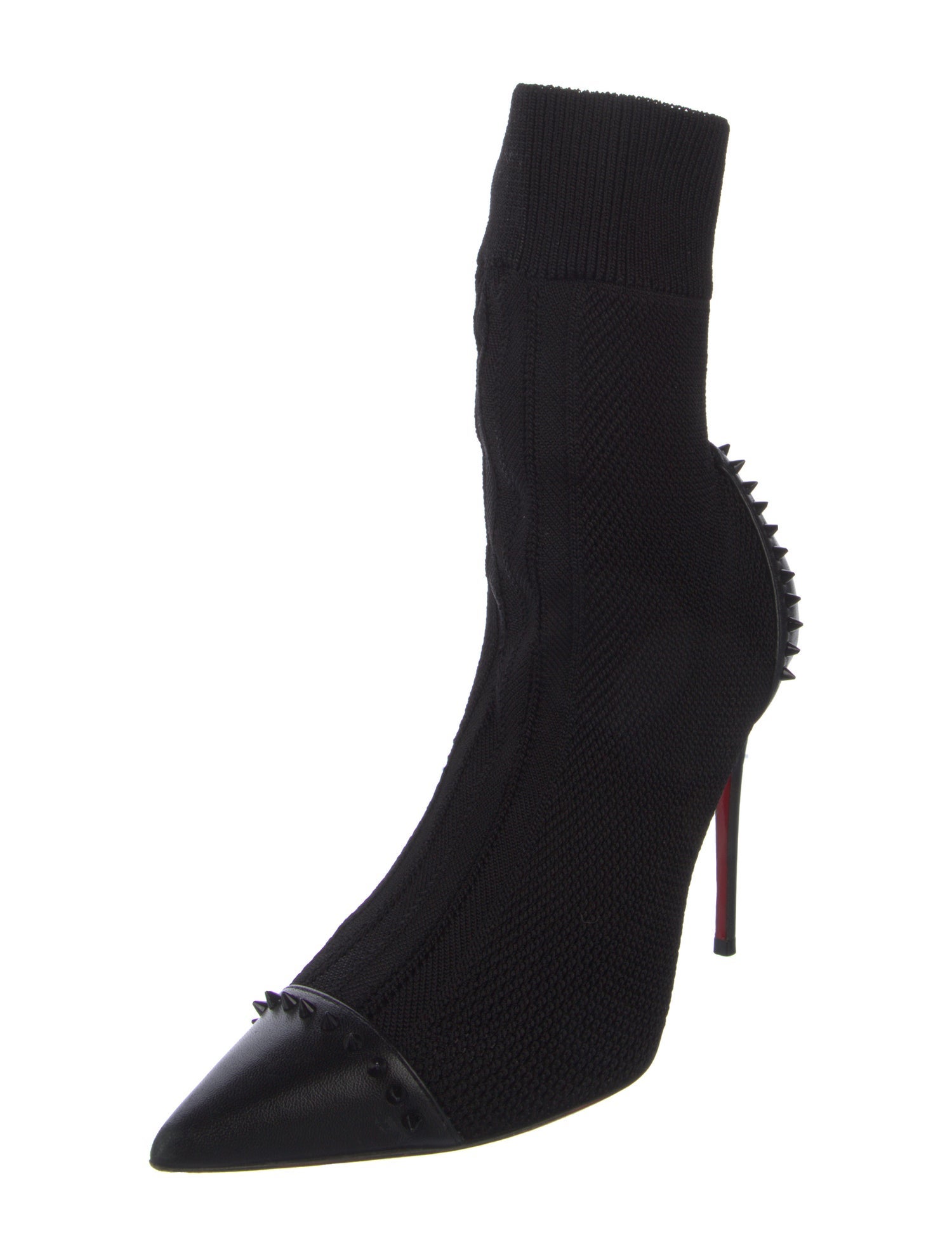 Christian Louboutin Spike Accents Studded Accents Sock Boots