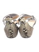 Christian Louboutin Snakeskin Animal Print T-Strap Sandals