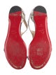 Christian Louboutin Snakeskin Animal Print T-Strap Sandals