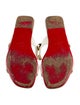 Christian Louboutin Leather Studded Accents Slides