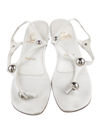 Christian Louboutin Leather T-Strap Sandals