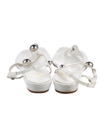 Christian Louboutin Leather T-Strap Sandals