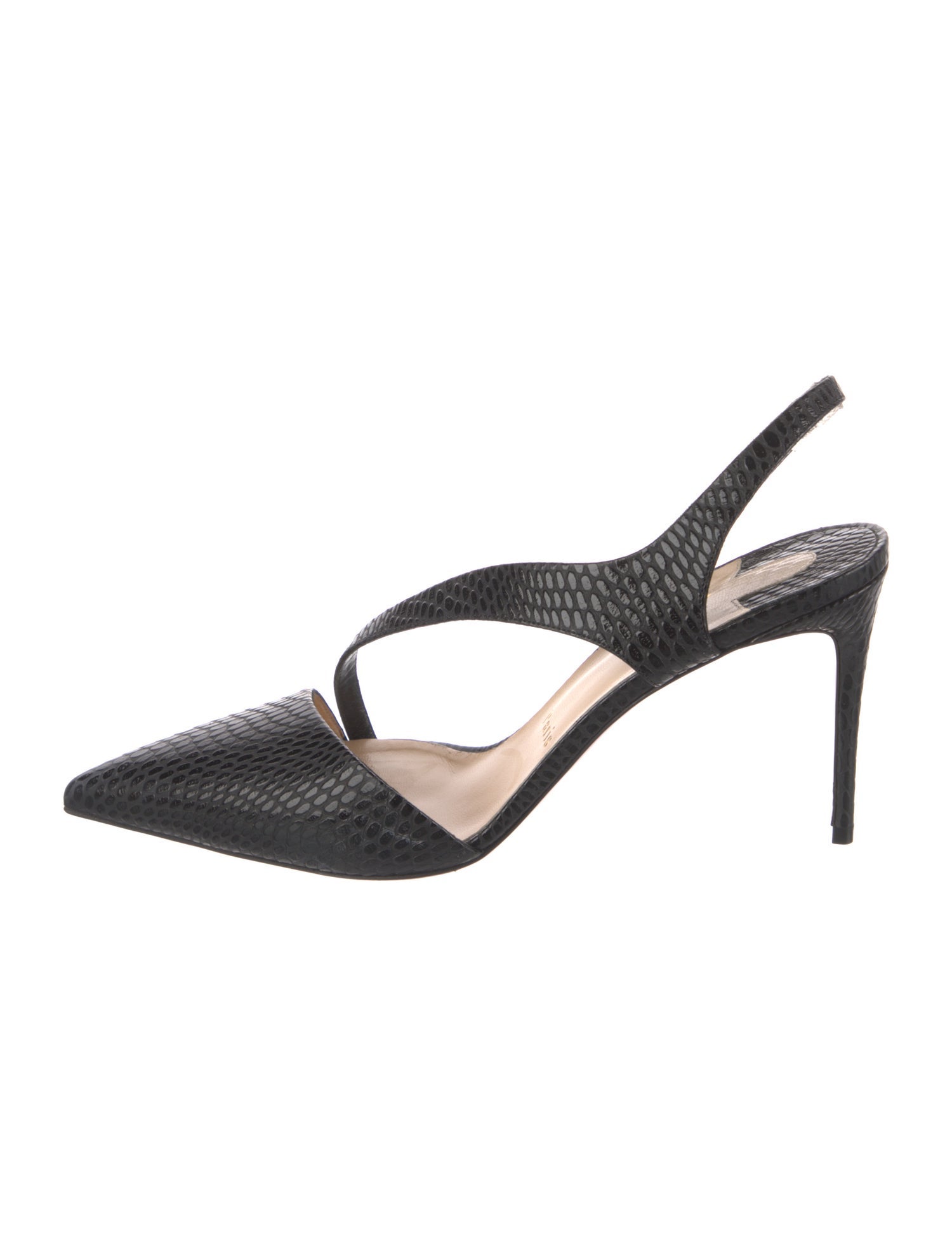 Christian Louboutin Leather Animal Print Slingback Pumps