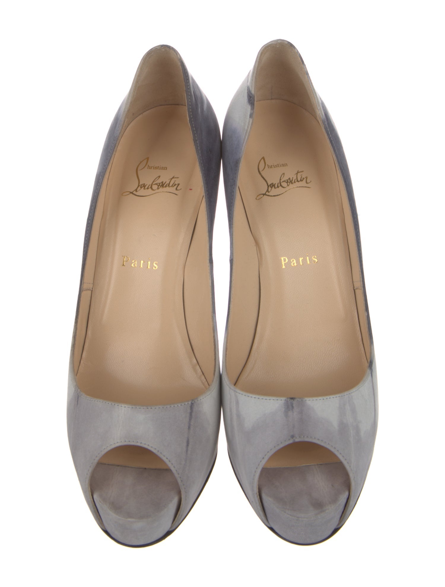 Christian Louboutin Suede Printed Pumps